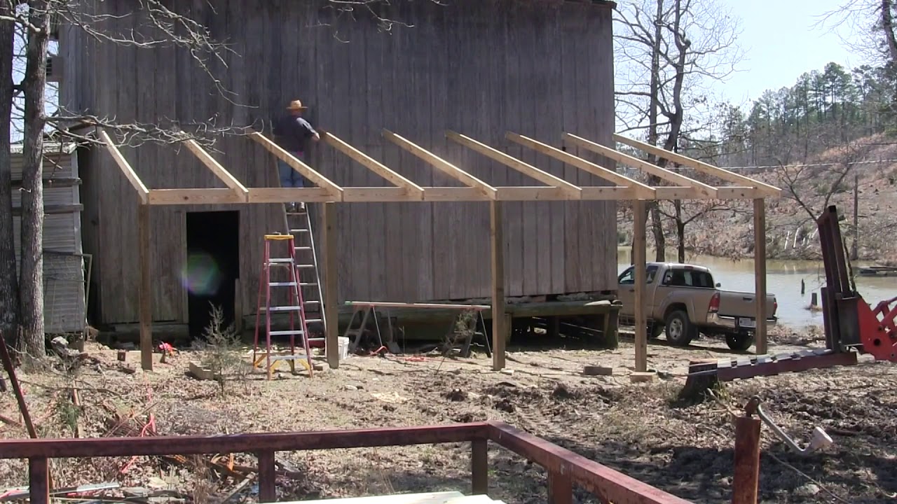 Time Lapse of Building a Lean To  on My Barn