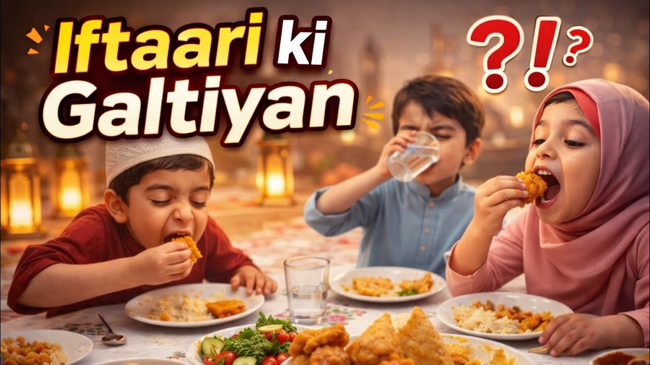 Iftaari Ki Ghaltian | Ramadan Mein Yeh Bari Mistakes Mat Karein! #kidsvideos #cartoon 