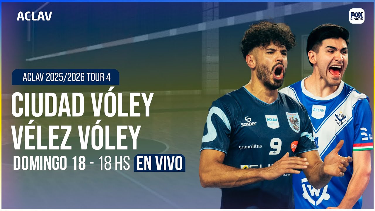 EN VIVO 🔴 || CIUDAD VÓLEY vs VÉLEZ SARSFIELD - VÓLEY ACLAV 2025/2026 TOUR 4