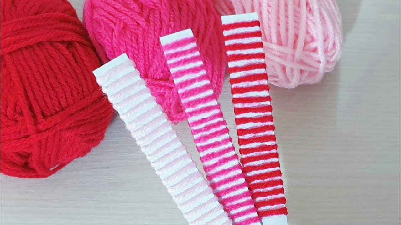 Amazing Sewing Trick with Woolen Yarn - Easy Wool Flower Craft Ideas - Hand Embroidery - Sewing Hack