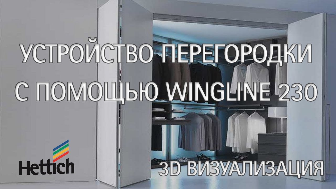 Зонирование пространства при помощи системы фурнитуры для складных дверей WingLine 230 от Hettich.