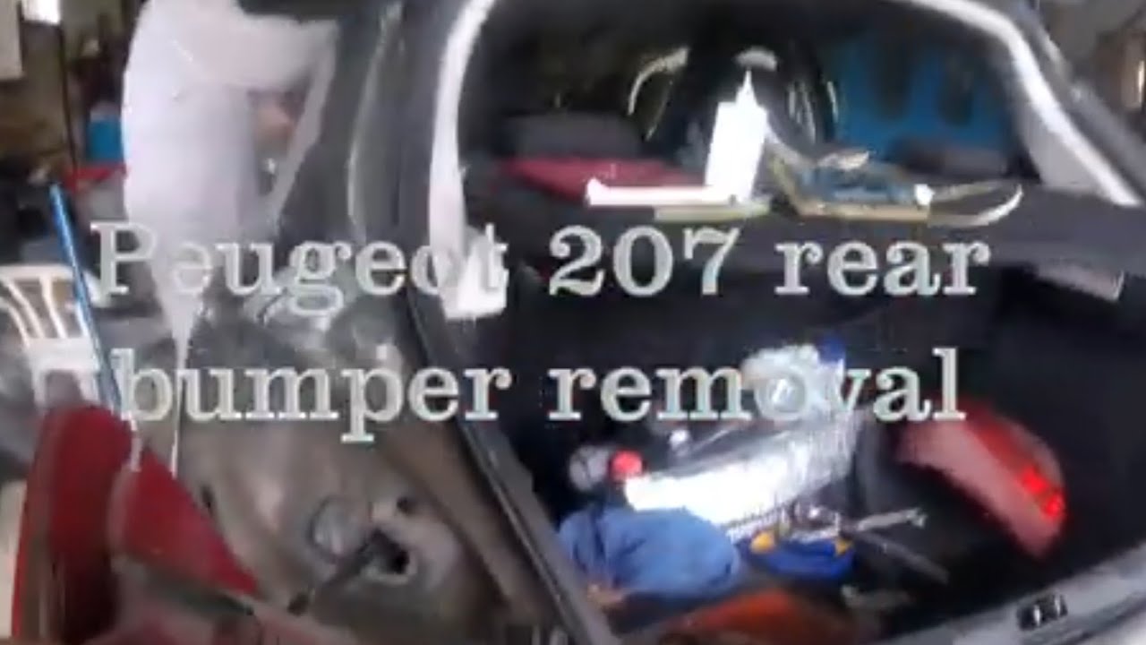Peugeot 207  rear bumper removal