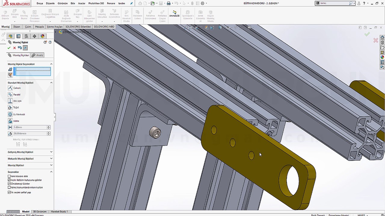 How to draw and build belt conveyor via SolidWorks via SolidWorks