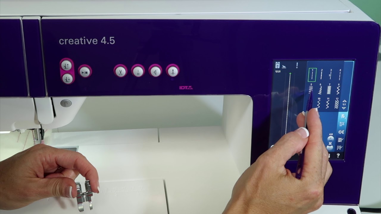 PFAFF creative 4.5 15 Settings Menu