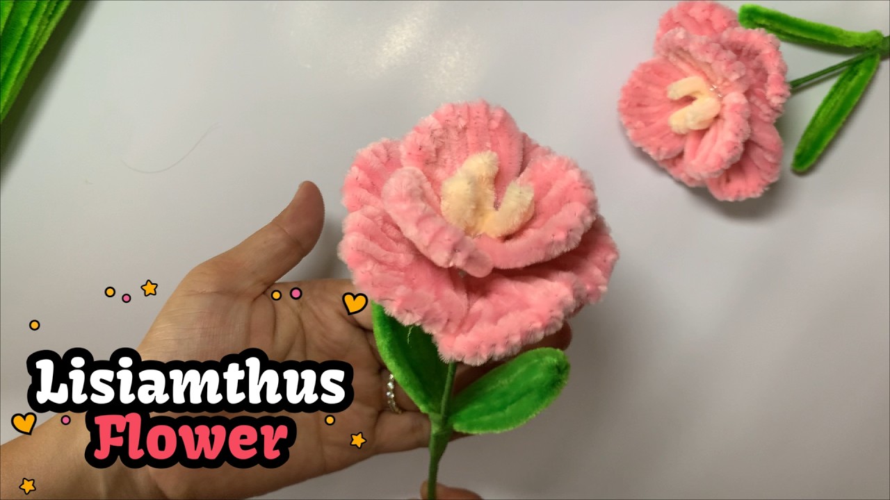 Easy and Beautiful! 😍 How to Make Lisianthus Flower with Pipe Cleaners - Easy Craft Tutorial