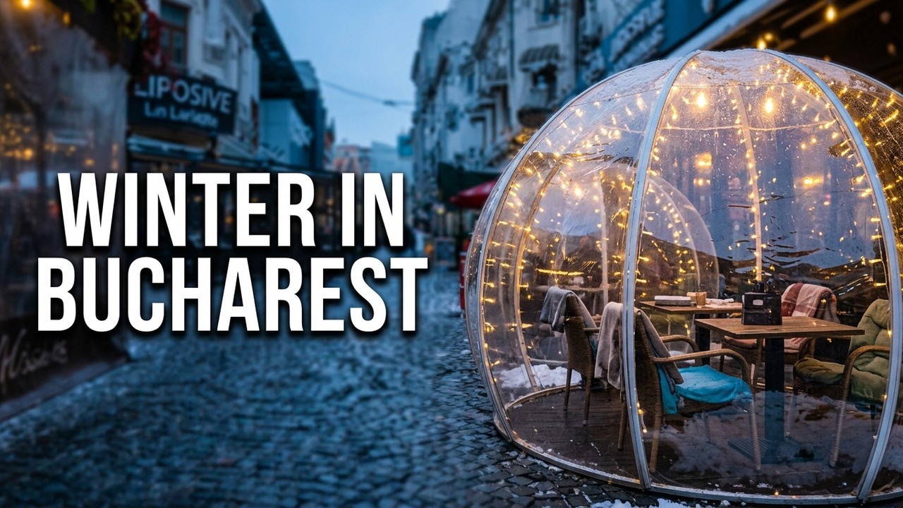 Captivating Winter Beauty Lipscani & Calea Victoriei Bucharest 4K