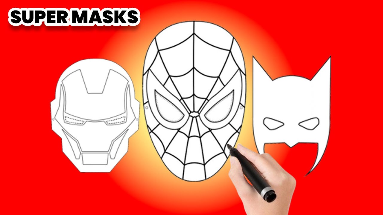 Learn to Draw Superhero Masks 🎭 | Easy Drawing for Kids | Kiddoadventure Zone