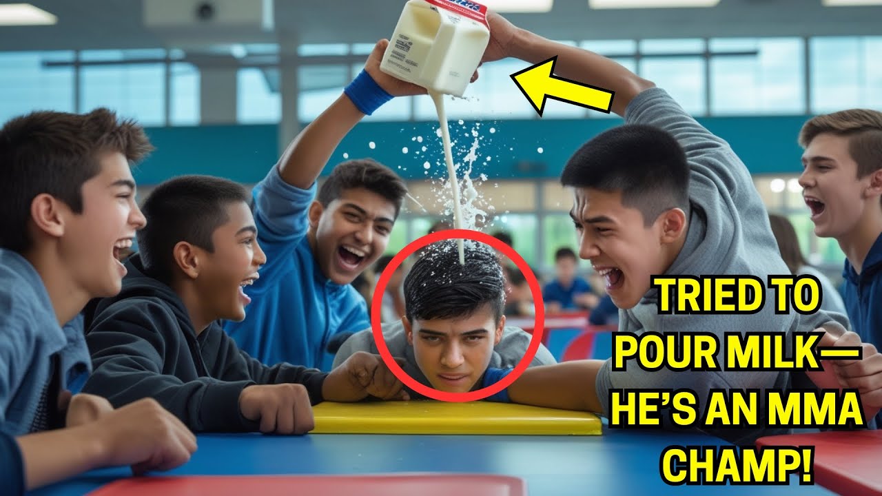 BULLIES try to POUR MILK on the NEW STUDENT — BIG MISTAKE... He was an MMA CHAMPION!