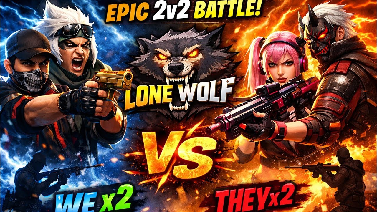 Lone Wolf 2v2 INTENSE MATCH 😱 | Close Fight | Free Fire
