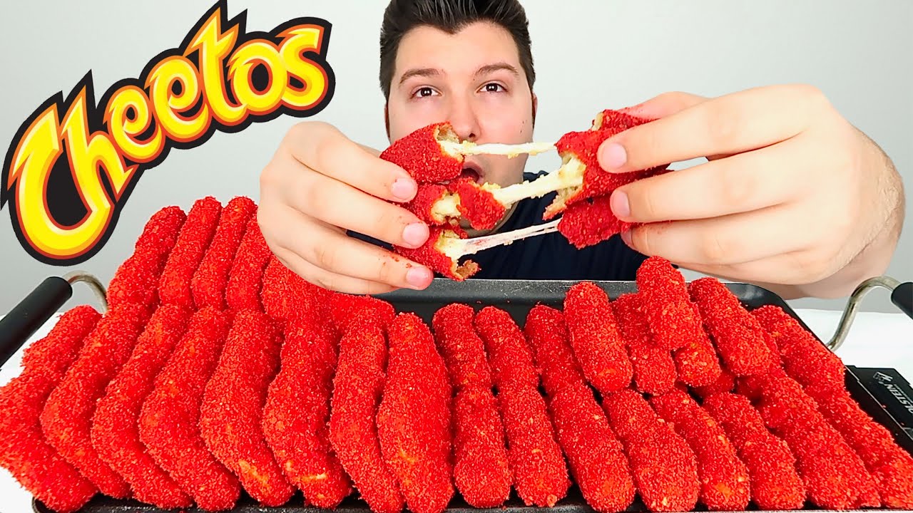 HOT CHEETOS MOZZARELLA STICKS & HASH BROWNS • Mukbang & Recipe