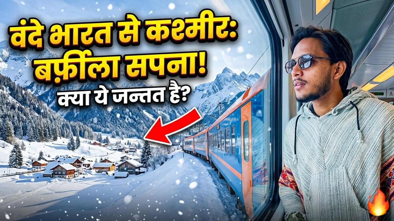 Kashmir in winter🥶 by Vande Bharat🚄. Sonmerg vlog 😍😍#kashmir #kashmirinwinters 
