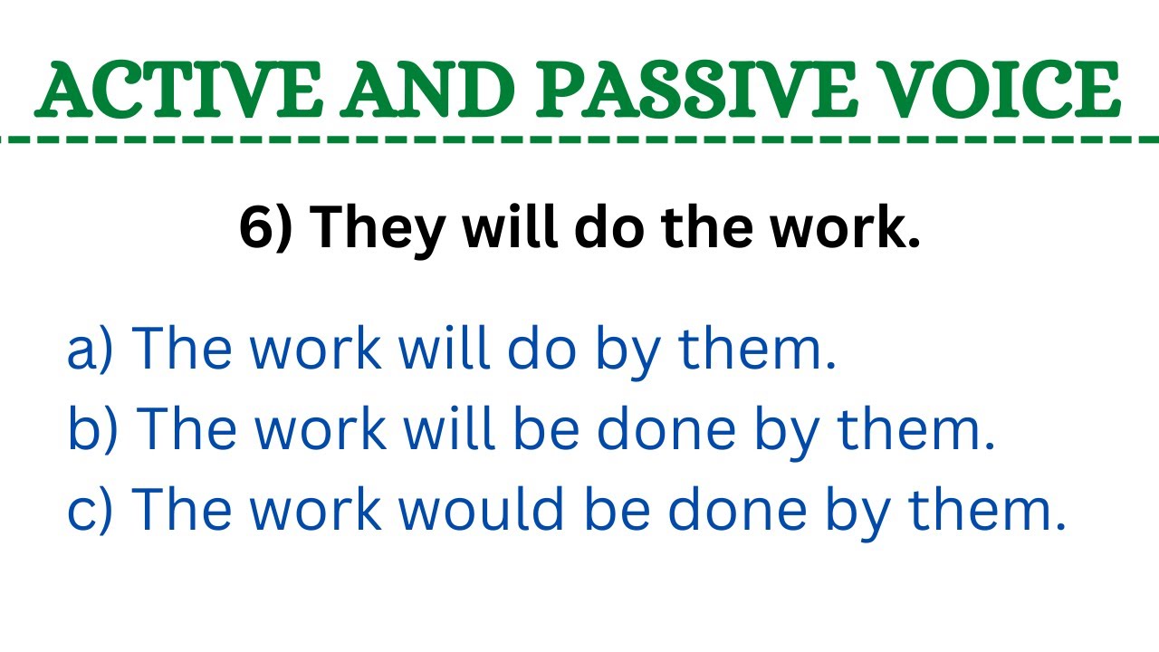 Active and Passive Voice - Quiz | Can you score 12/12 ?