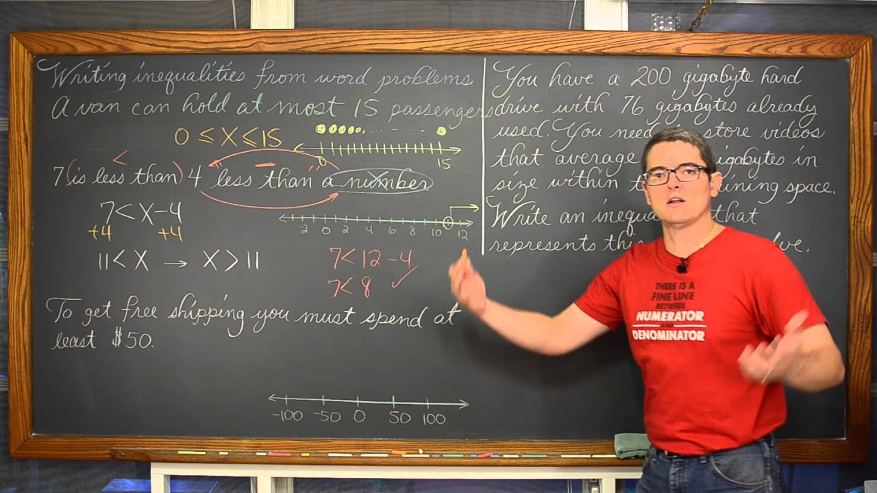 Solving Linear Inequality Word Problems
