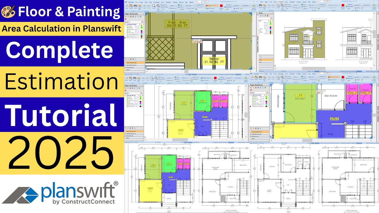 Floor & Painting Area Calculation in PlanSwift | Complete Estimation Tutorial (2025)