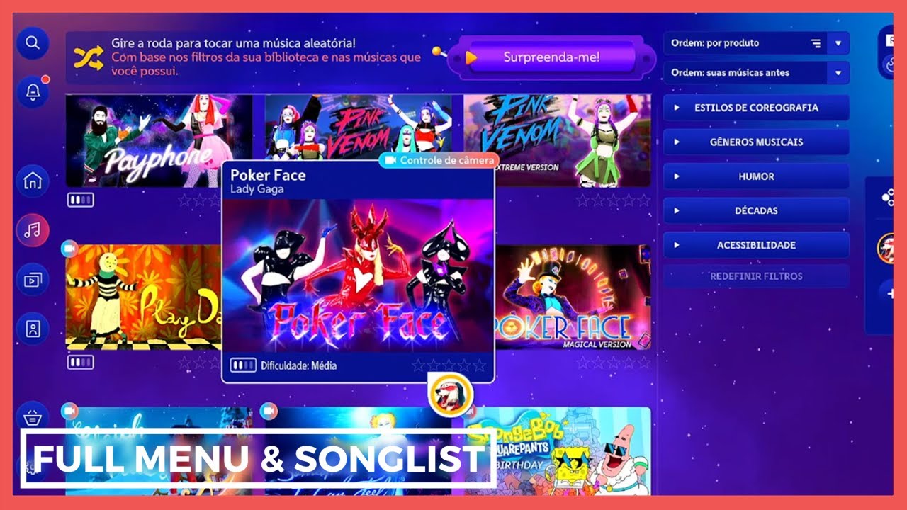 Just Dance 2025 Edition - FULL MENU & SONGLIST + ALTS + PLUS (Day One)