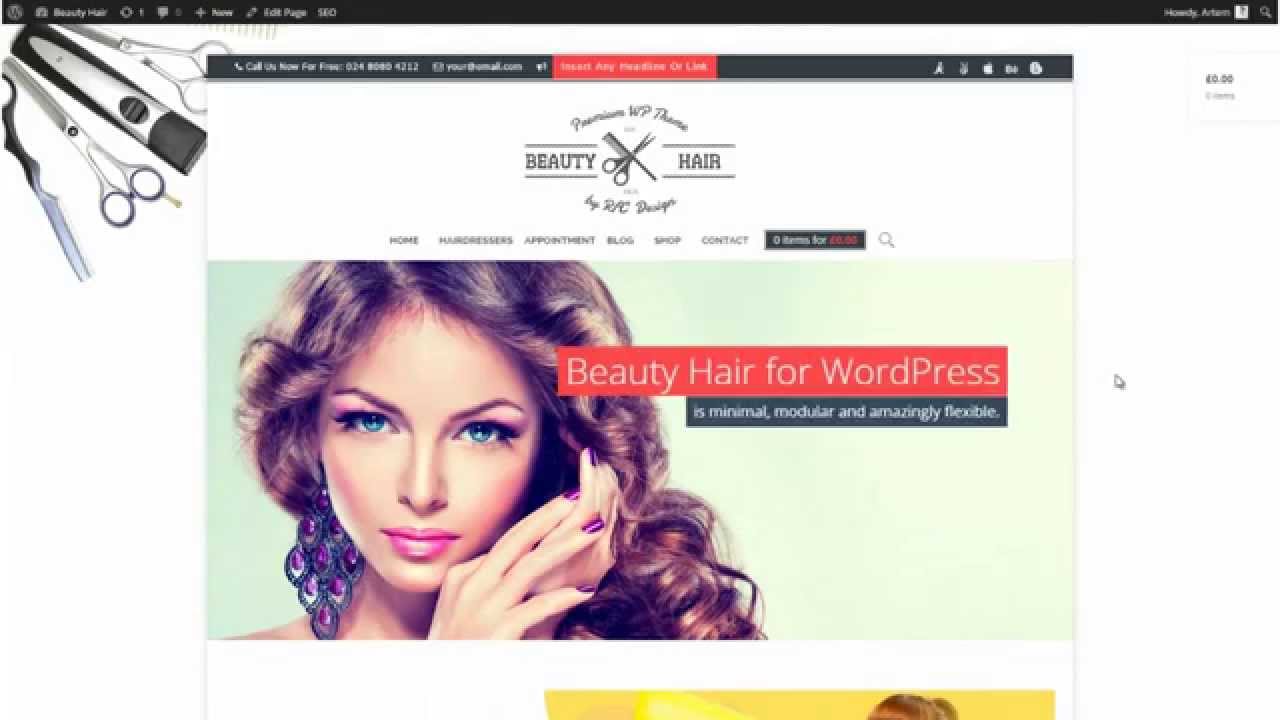 Beauty Hair - Wordpress Theme for Hair and Beauty salon