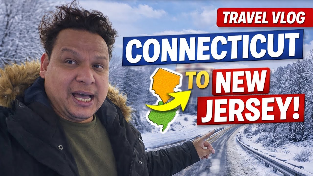 DRIVING -￼Connecticut to New Jersey Road Trip ❄️ Ice on the Roads & Surprising Walmart Difference!