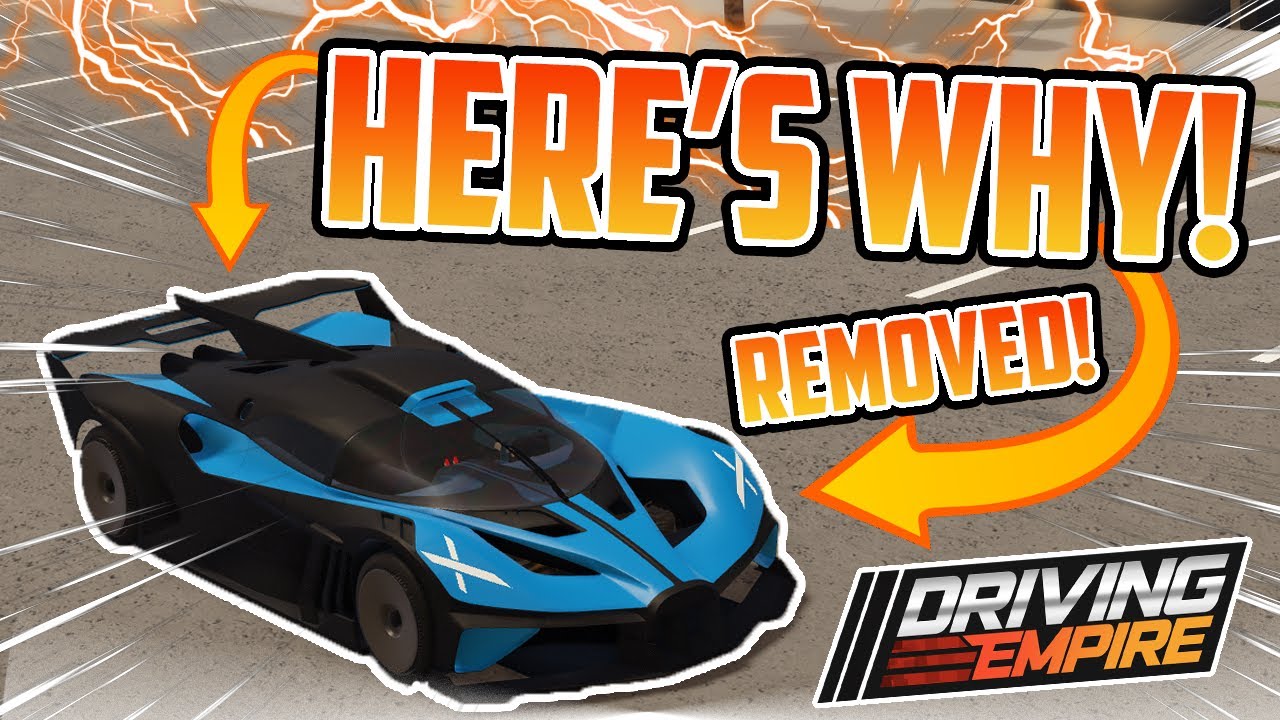 HERE IS WHY BUGATTIS WERE REMOVED!! - Ballingo's Removed From DE! | Driving Empire | Roblox
