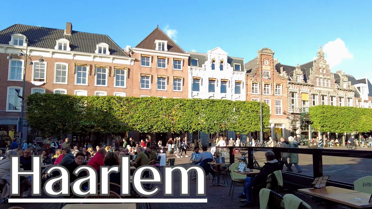 Walking in Haarlem - Station, Kenaupark, Jopen Church, Grote Markt    The Netherlands | 4K