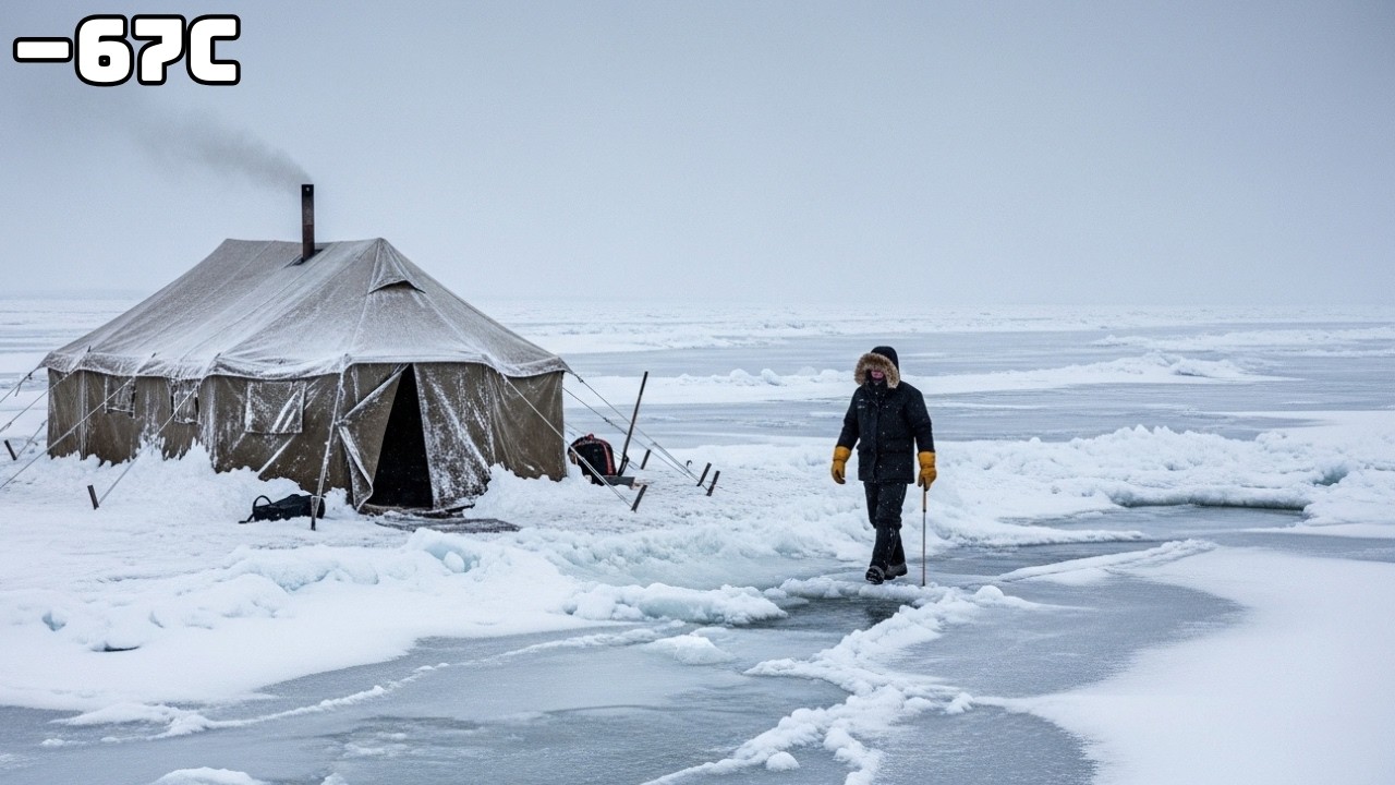 −67°C Arctic Freeze Camp | Off-Grid Hot Tent Survival