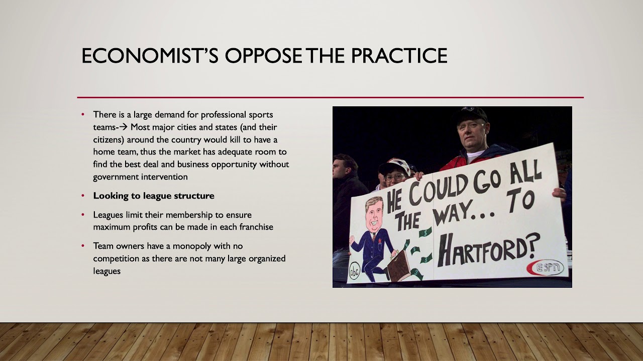 Subsidies for Sports Stadium: An Argument Against