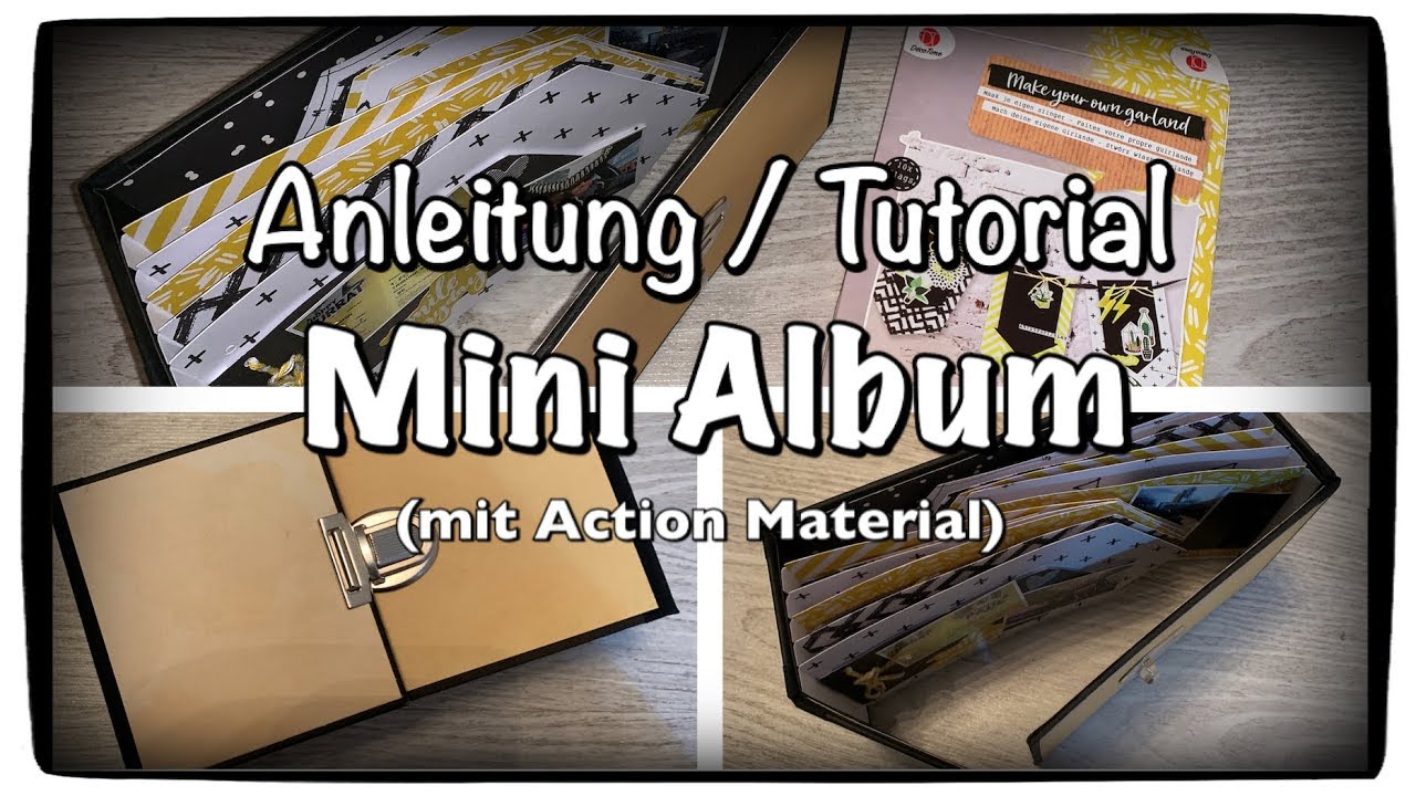 Tutorial / Anleitung Scrapbook Mini Album aus einem Action DIY Set, basteln mit Papier, DIY