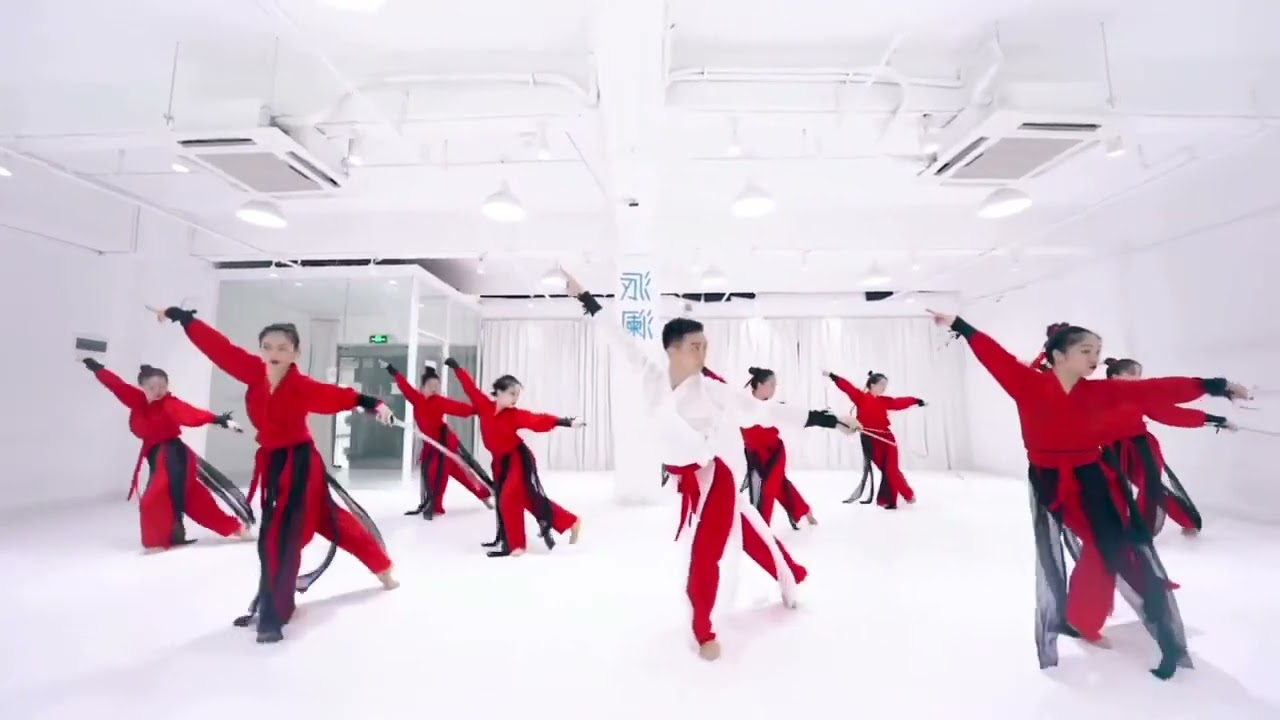 chinese sword dance mirrored
