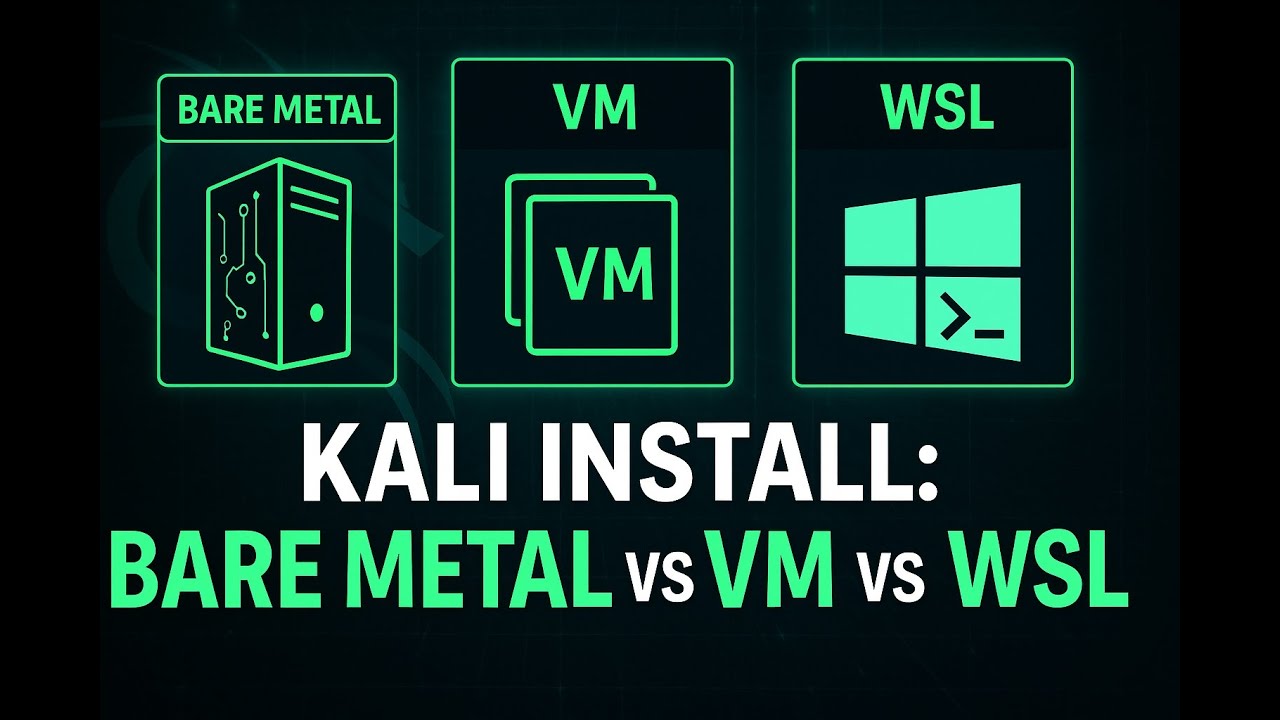 Kali Linux Setup: Bare Metal vs VM vs WSL — Which to Choose?