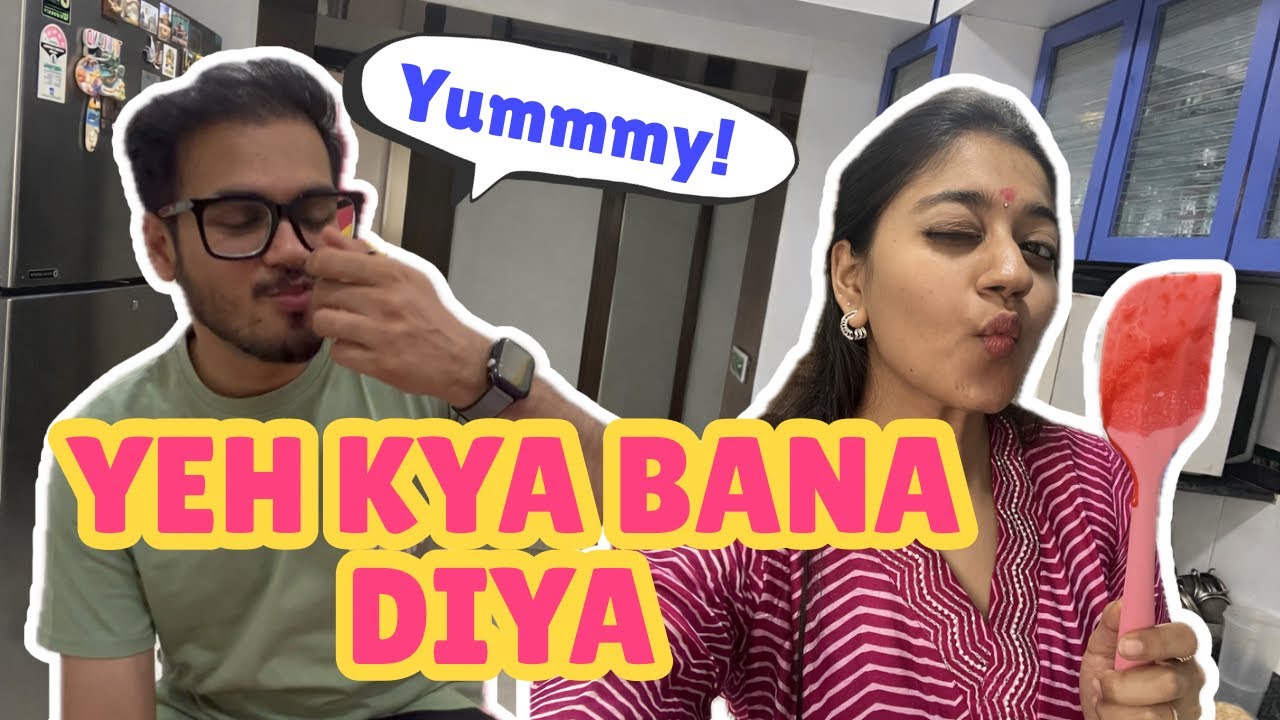 Pehli baar banaya strawberry dessert🍓