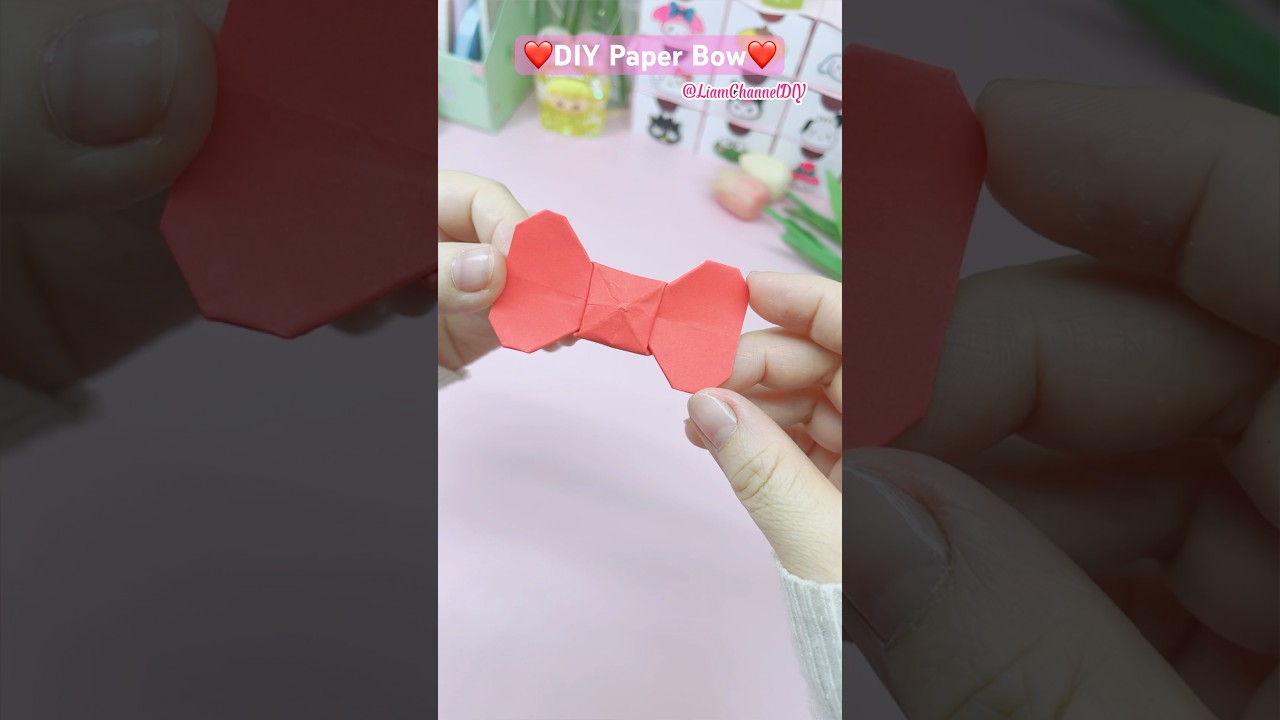 C&aacute;ch thắt nơ bằng giấy/ DIY paper bow/ Liam Channel