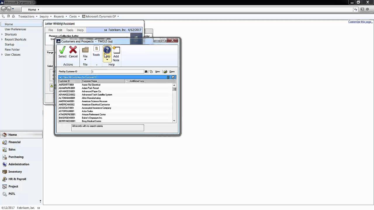 How To: Create a Dunning Letter in Microsoft GP