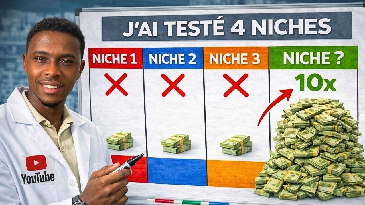 J’ai testé 4 niches YouTube : l’une gagne 10× plus que les autres