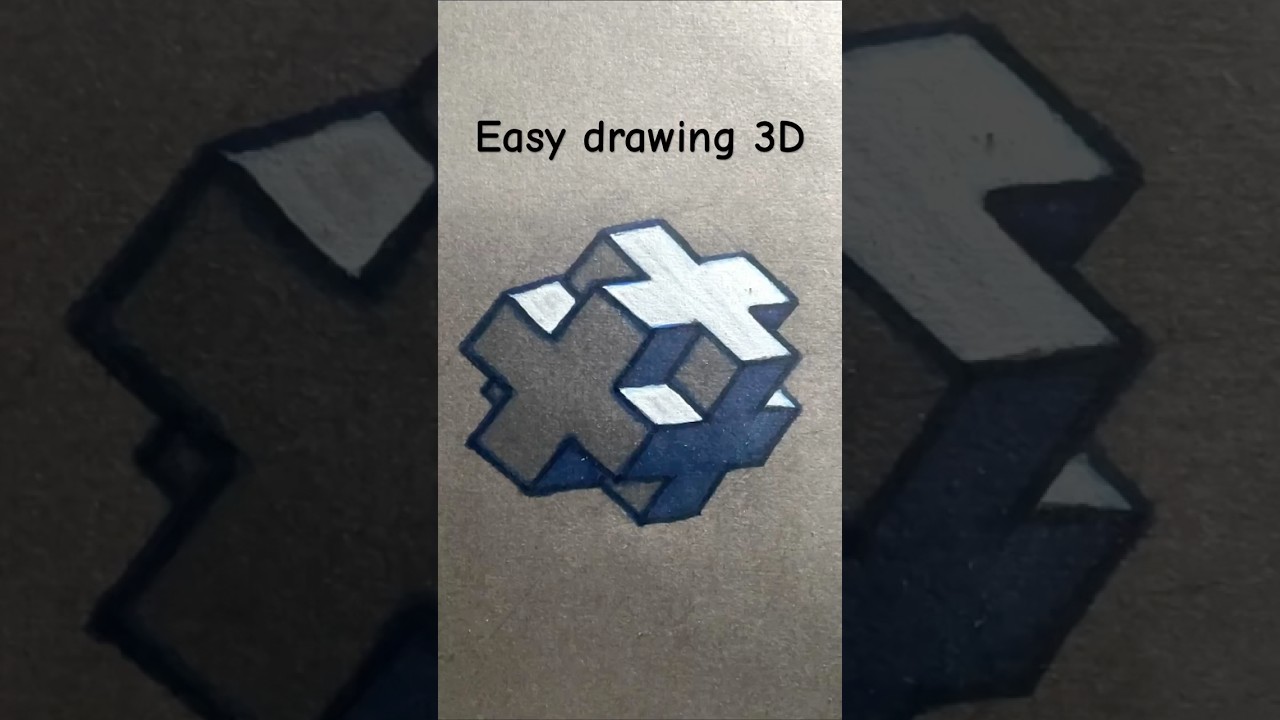 3D-рисунок, знак плюса #3dart #shorts