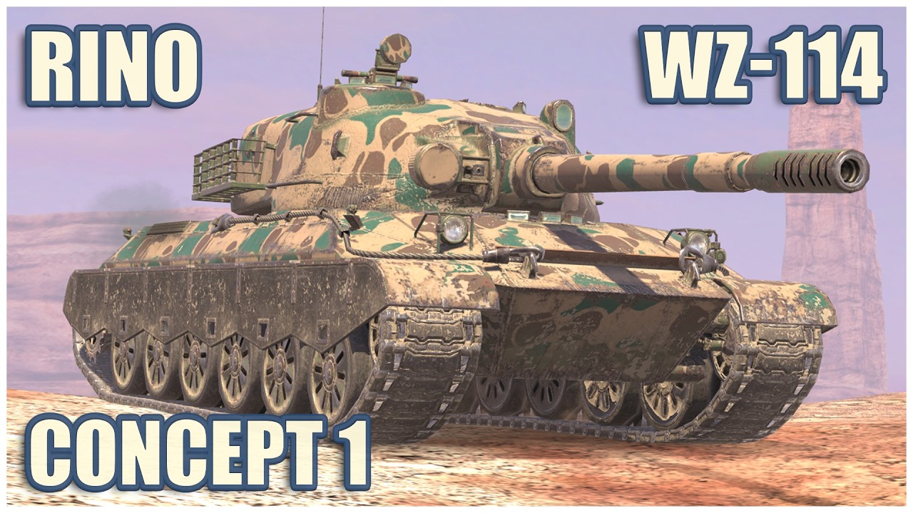 Rinoceronte, Concept 1B & WZ-114 • WoT Blitz Gameplay
