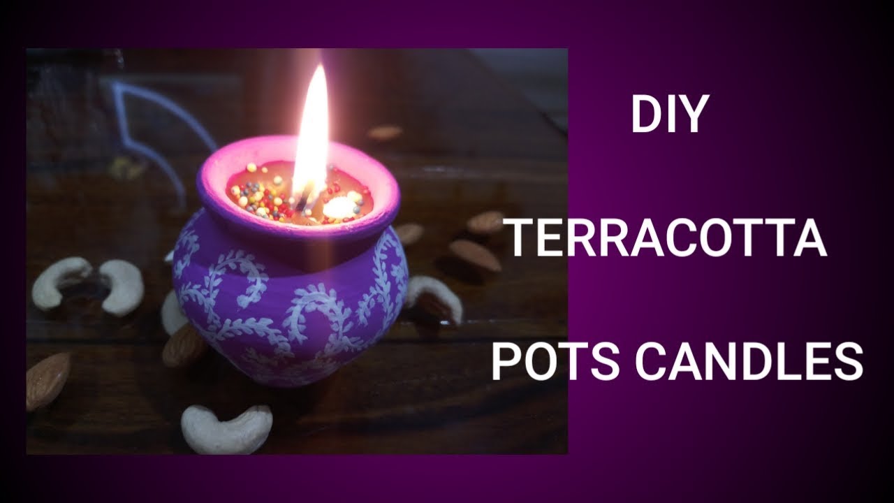 DIY TERRACOTTA CLAY POTS CANDLE | MINI TERRACOTTA VOTIVE CANDLE | FESTIVAL CANDLES