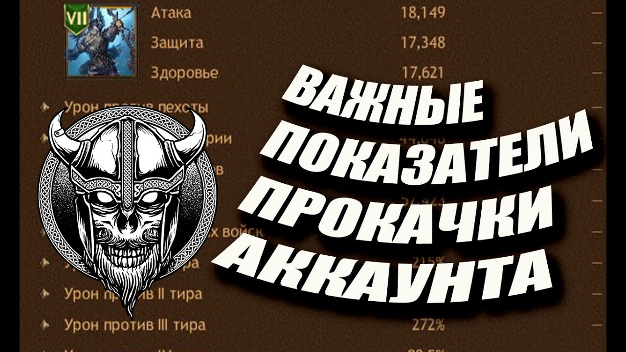 ПОКАЗАТЕЛИ ПРОКАЧКИ АККАУНТА НА ЧТО ОБРАТИТЬ ВНИМАНИЕ /Vikings: War Of Clans/ Master Viking