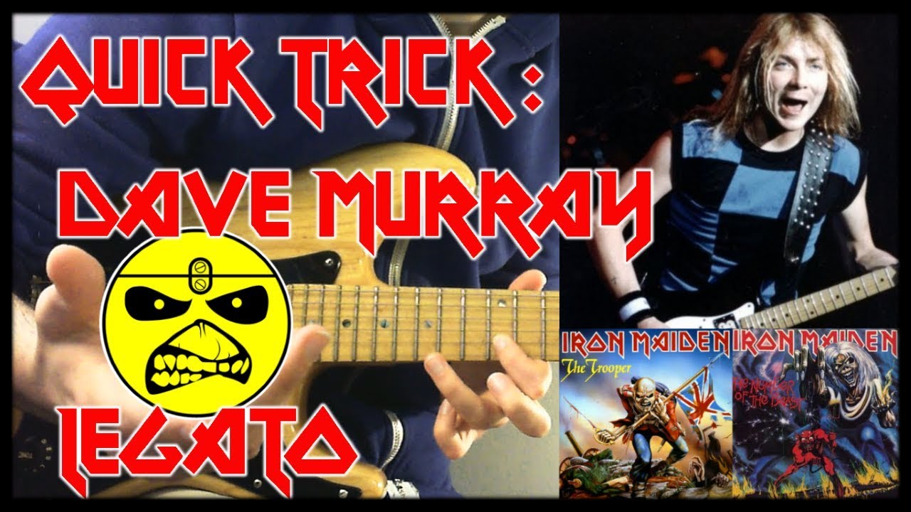 Быстрые гитарные трюки IRON MAIDEN Дэйв Мюррей, техника соло-легато