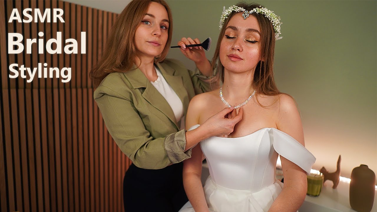 ASMR Wedding Studio Consultation | Hairstyling, Jewelry Accessorizing and  Makeup | real person asmr