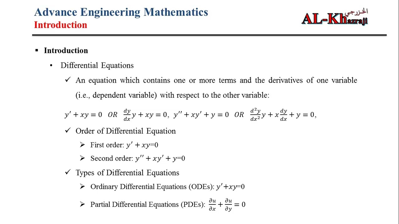Lecture01 Introduction to Advanced Engineering Mathematics