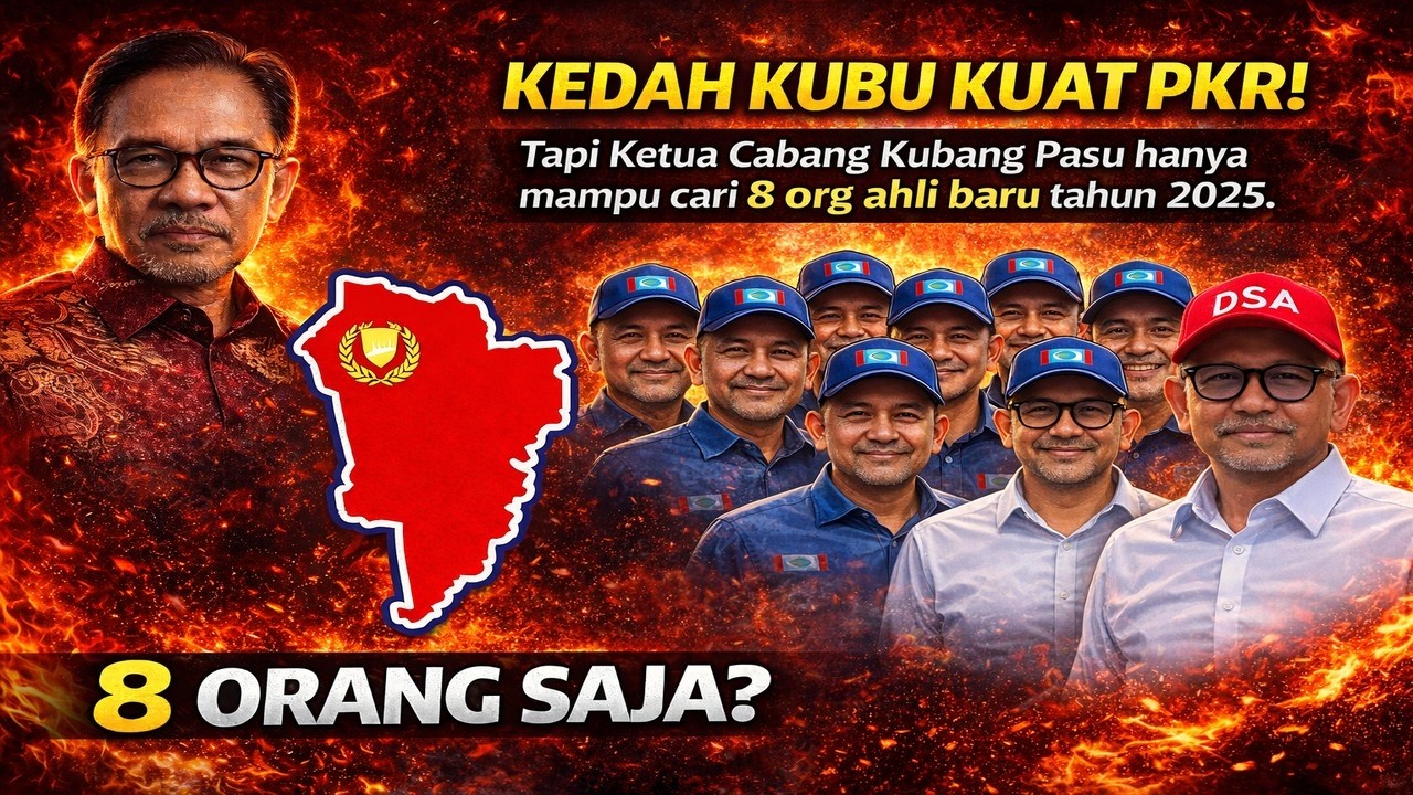 Kedah kubu kuat PKR, tapi  Ketua Cabang  Kubang Pasu hanya mampu cari 8 org ahli baru tahun 2025