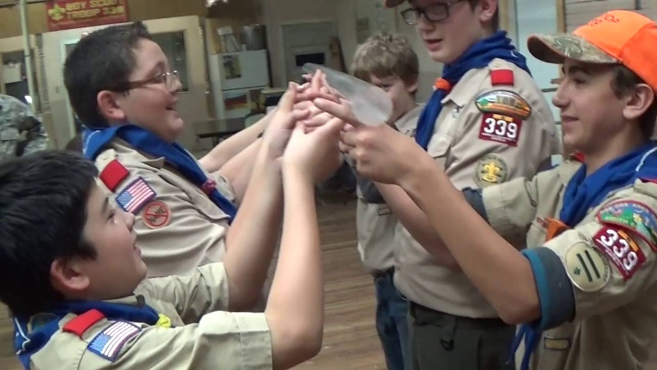 Troop Meeting Team Building Challenge: Helium Stick