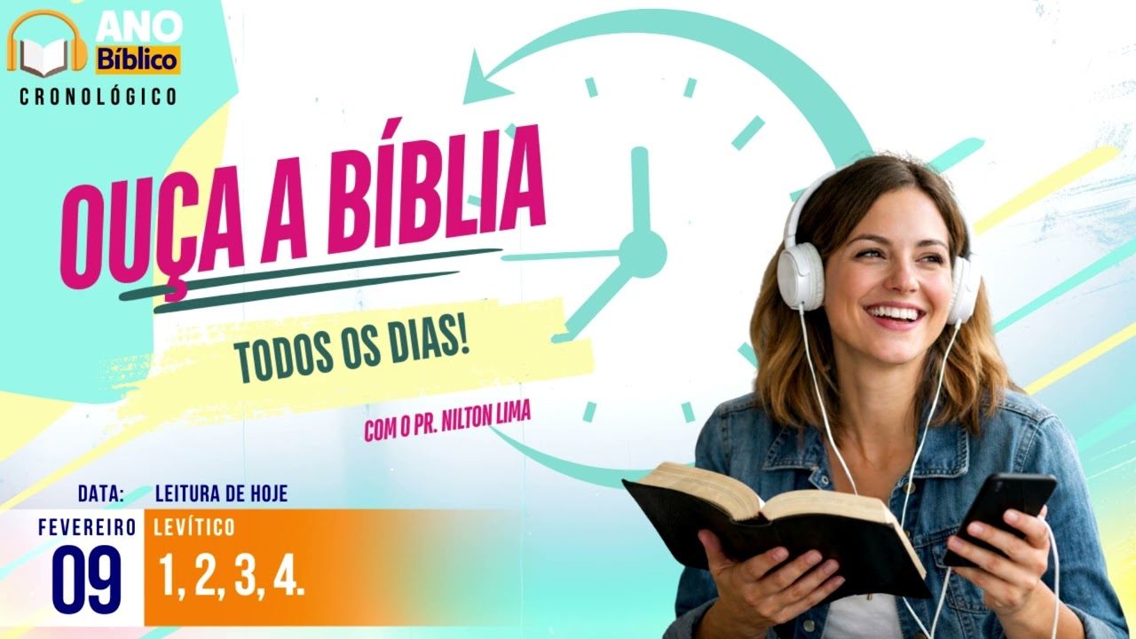 🎙 - Ano Bíblico⏱️(Cronológico) em áudio - 09 de Fevereiro. Levítico 1, 2, 3, 4.