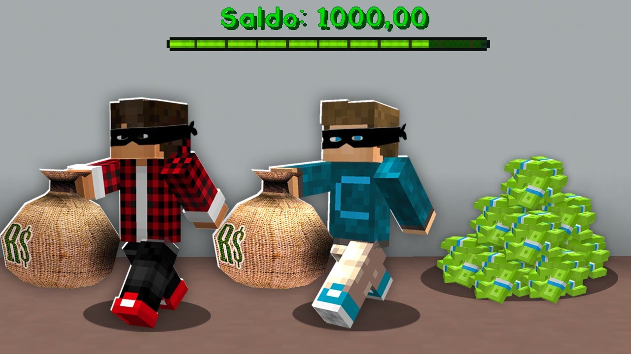 FICAMOS RICO NO SIMULADOR DE LADRÃO NO MINECRAFT