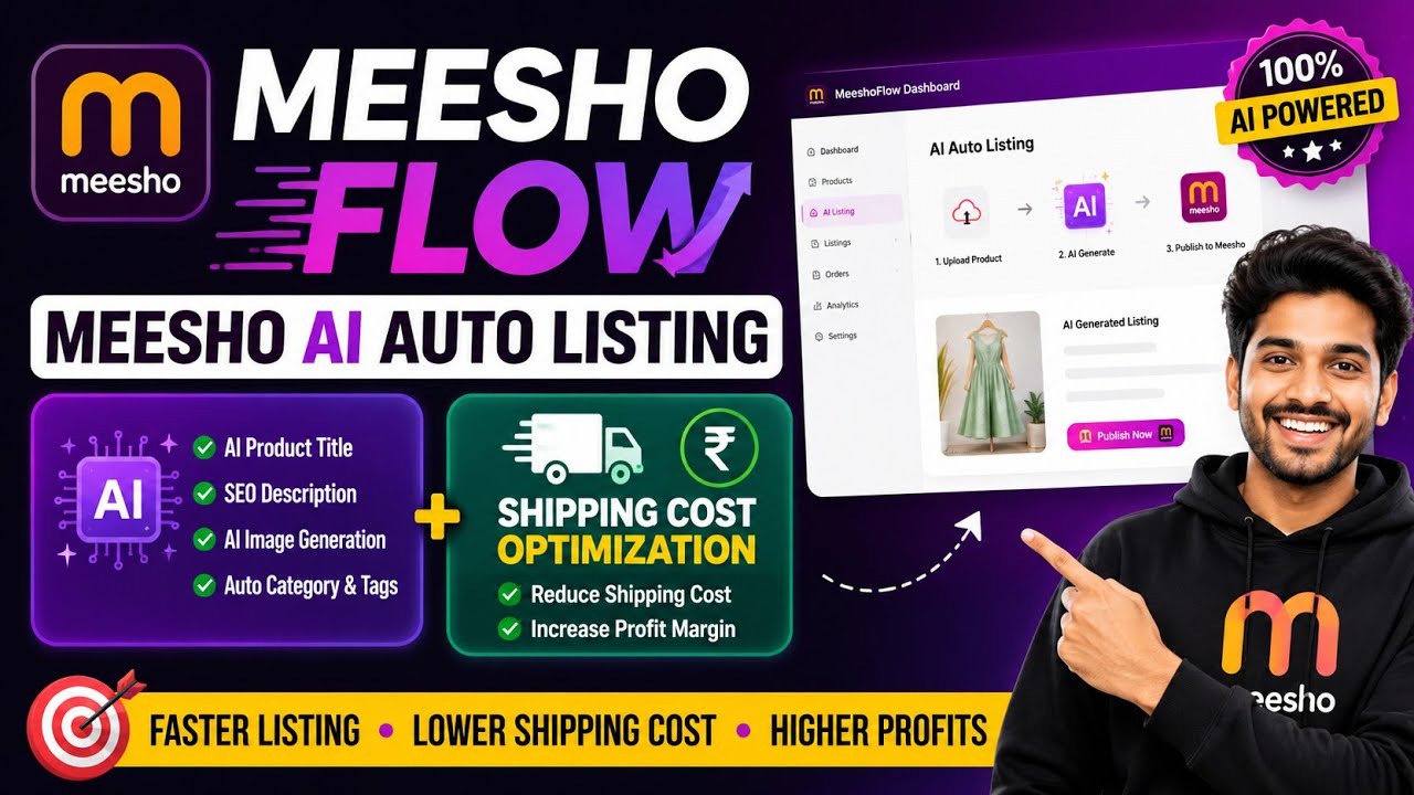 How to use Meesho flow | meesho ai auto listing tool