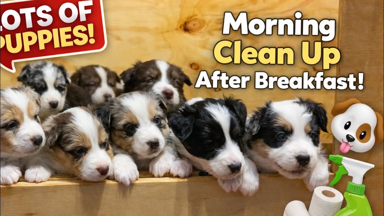 Daily Puppy Care Routine | Aussie Puppies Morning Clean Up