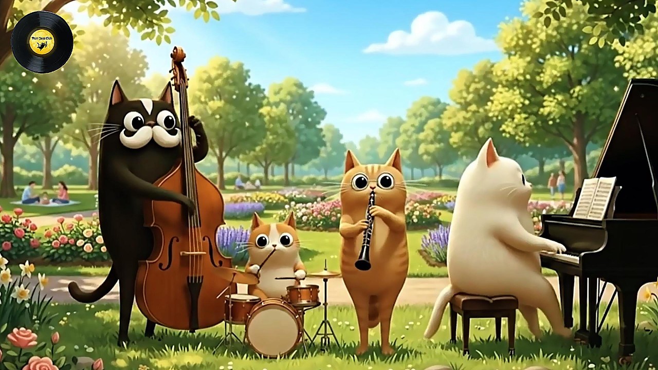 🐱Relaxing Garden Jazz | Smooth Instrumental Music for Deep Focus & Study☀️