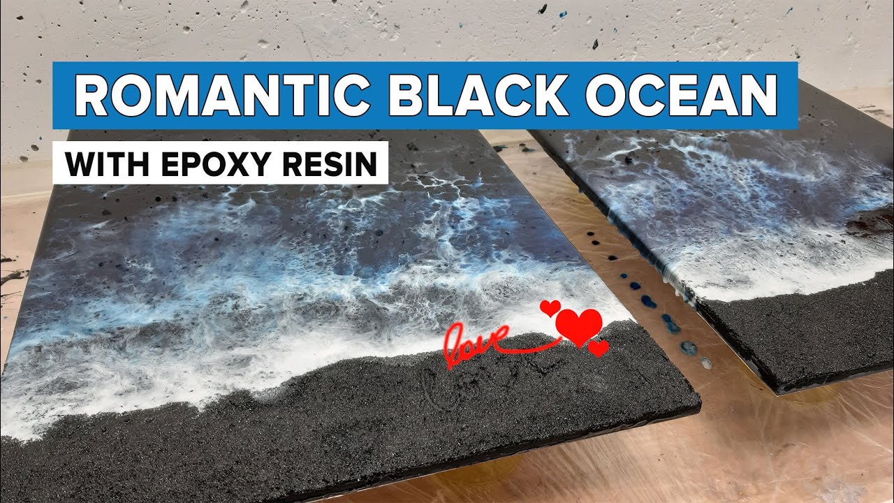 Black Ocean epoxy resin | Resin art  technique | How to pour an ocean painting