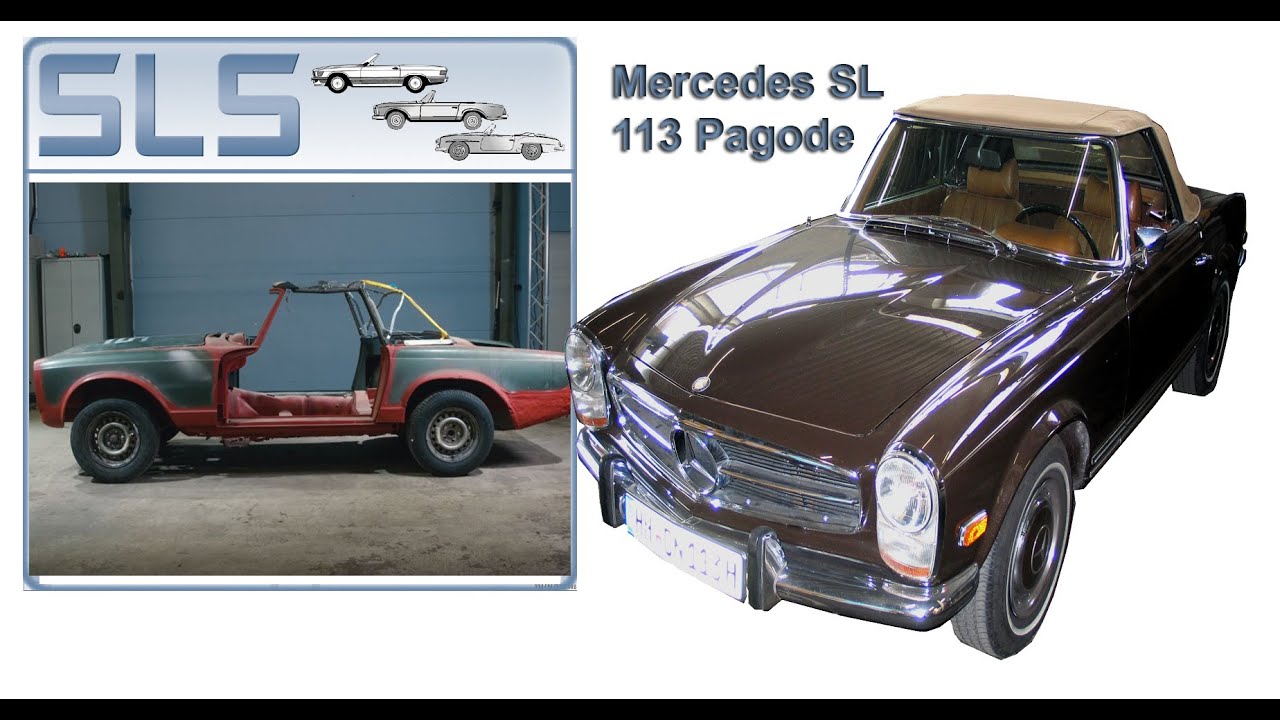 Mercedes Pagode 230SL W113 Karosserie original Schweißnähte als Hilfestellung zum abschauen