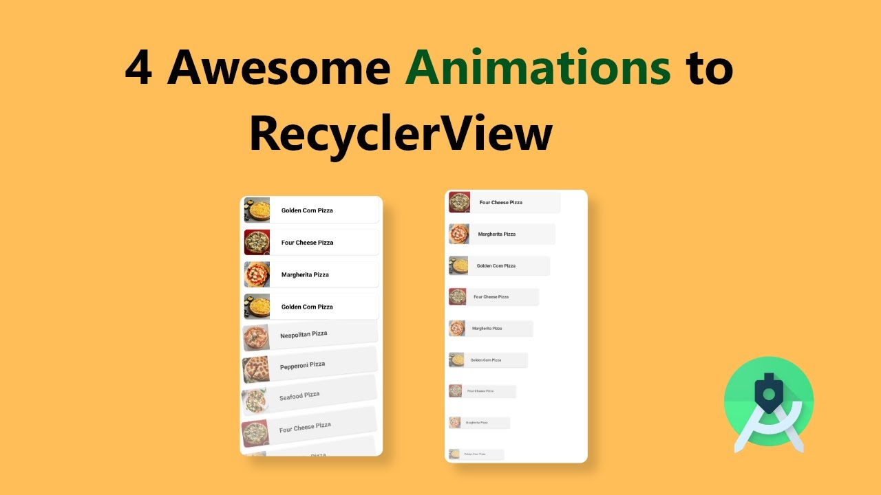 4 Nice Animations for RecyclerView - Android Studio Tutorial (2022)