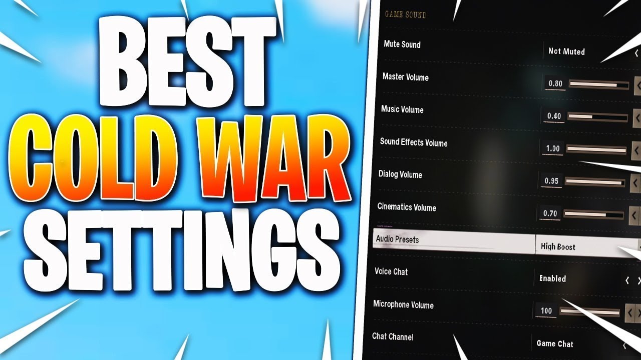 BEST SETTINGS in Black Ops COLD WAR! PC + CONTROLLER Settings! BEST Game & Audio Settings (CoD BOCW)